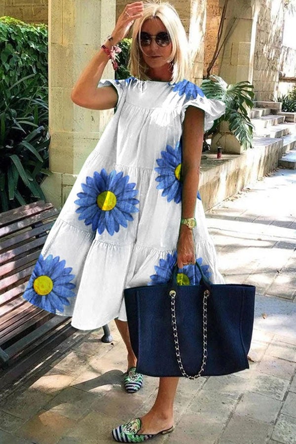 ND | Magnifique robe évasée avec un imprimé mignon