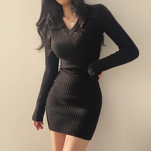 EP | Robe courte crochetée avec décolleté en V