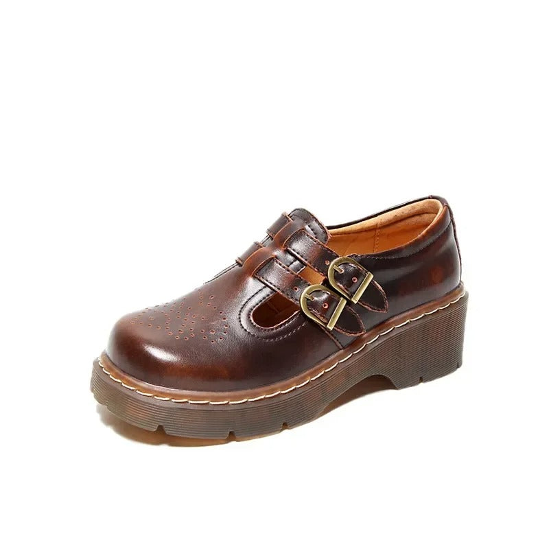 EP | Chaussures Oxford plates de style britannique