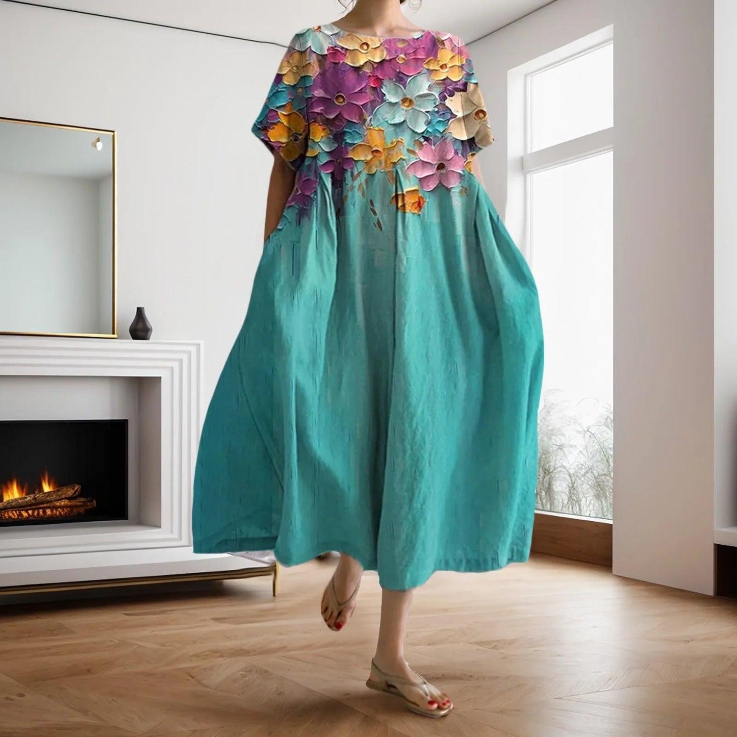 EP | Maxi robe à fleurs en vrac