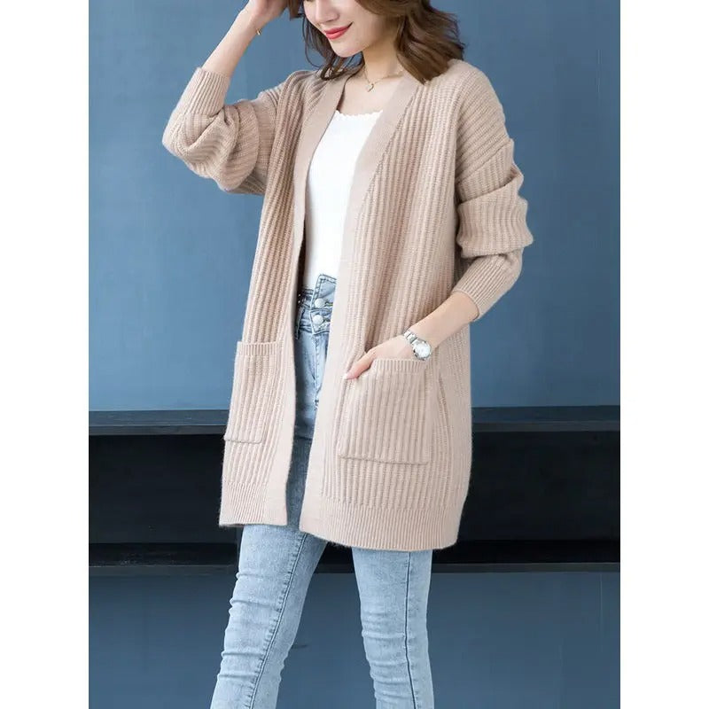 EP | Cardigan en tricot surdimensionné avec poches avant