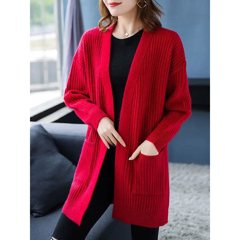 EP | Cardigan en tricot surdimensionné avec poches avant