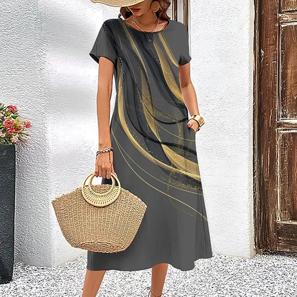 EP | Robe midi imprimée