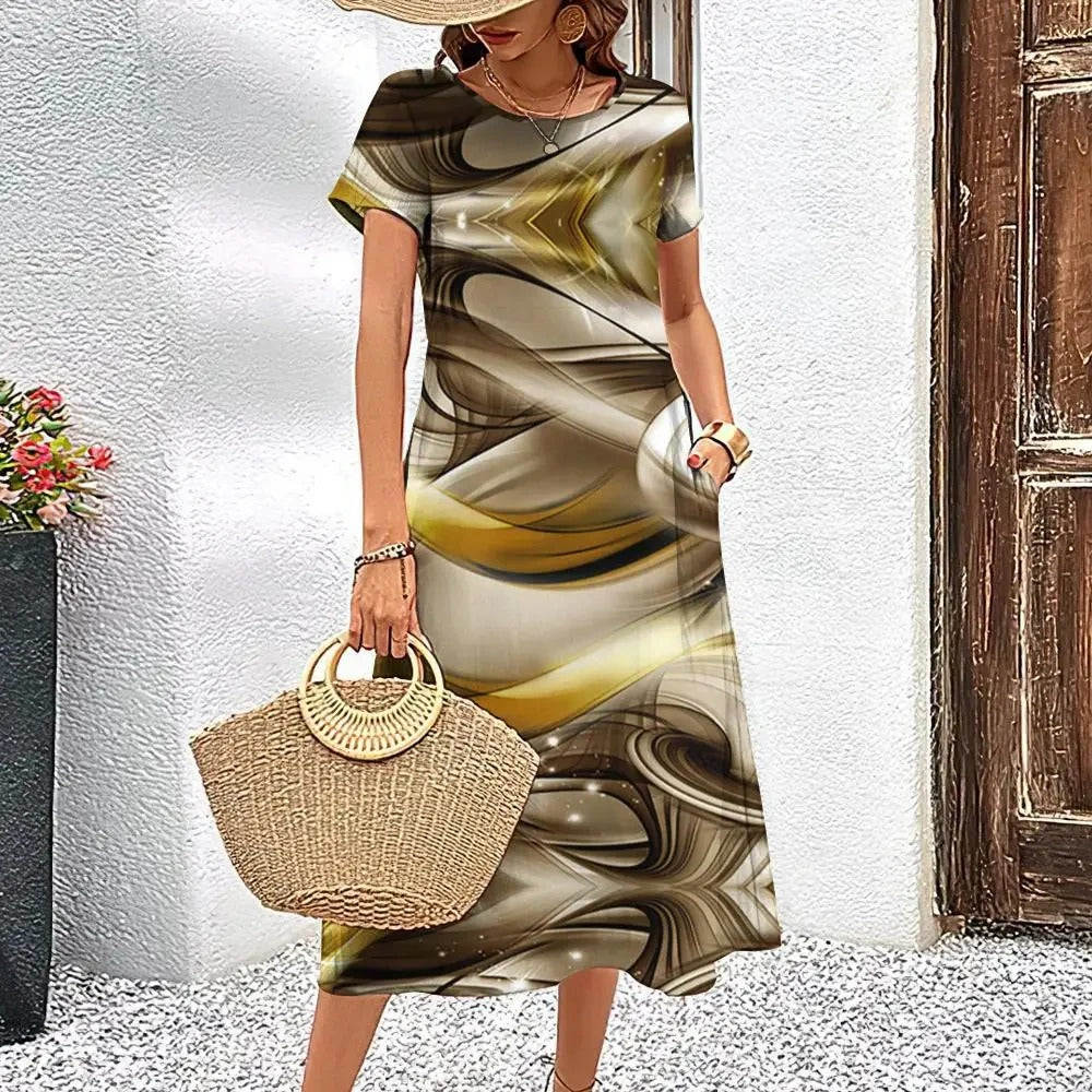EP | Robe midi imprimée