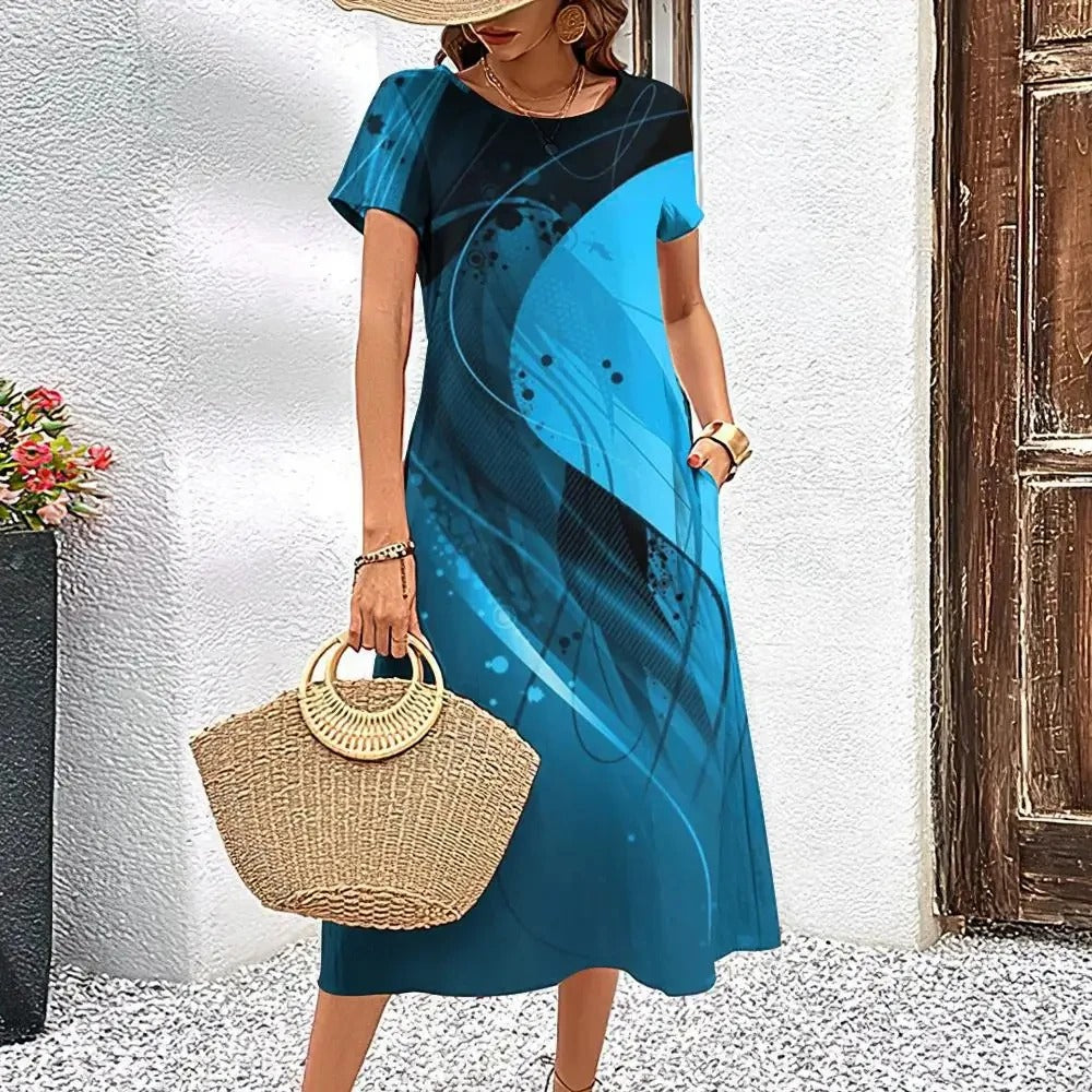 EP | Robe midi imprimée