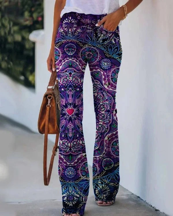 EP | Pantalon imprimé taille haute