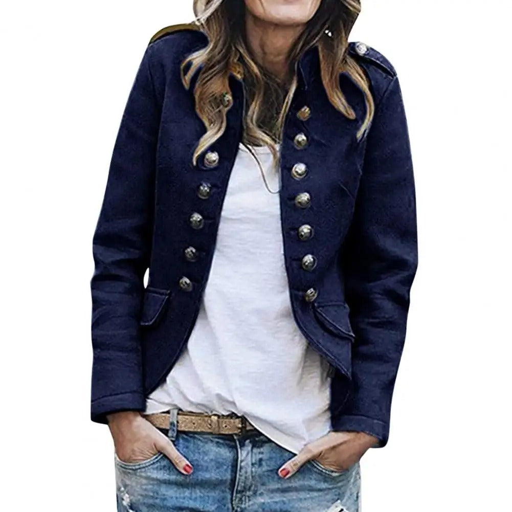 EP | Veste de costume sur mesure élégante à col montant
