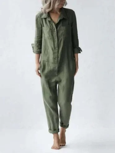 EP | Jumpsuit à manches longues avec boutons et poches