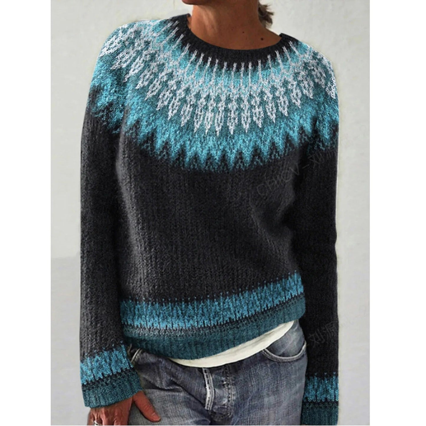 EP | pull en maille color block avec manches rayées