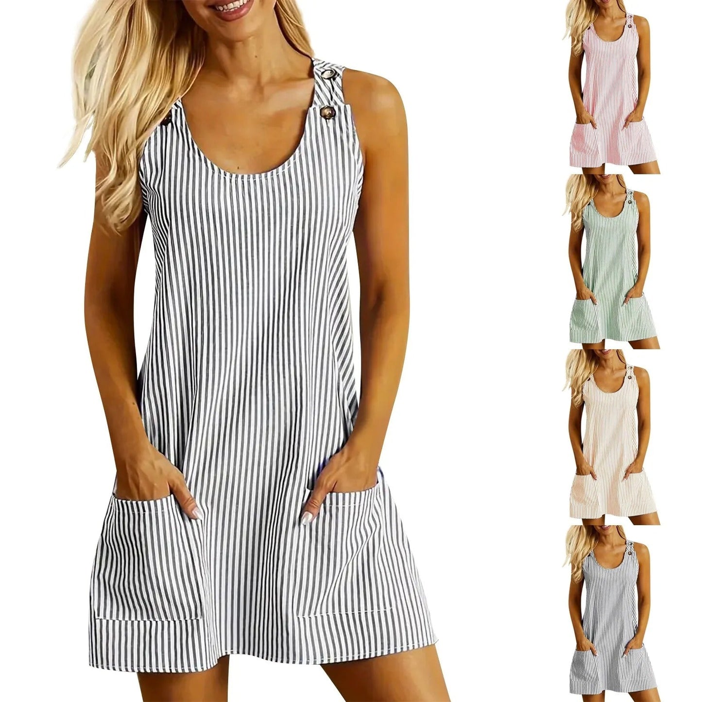 EP | Mini-robe texturée avec lanières en anneaux