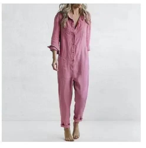 EP | Jumpsuit à manches longues avec boutons et poches