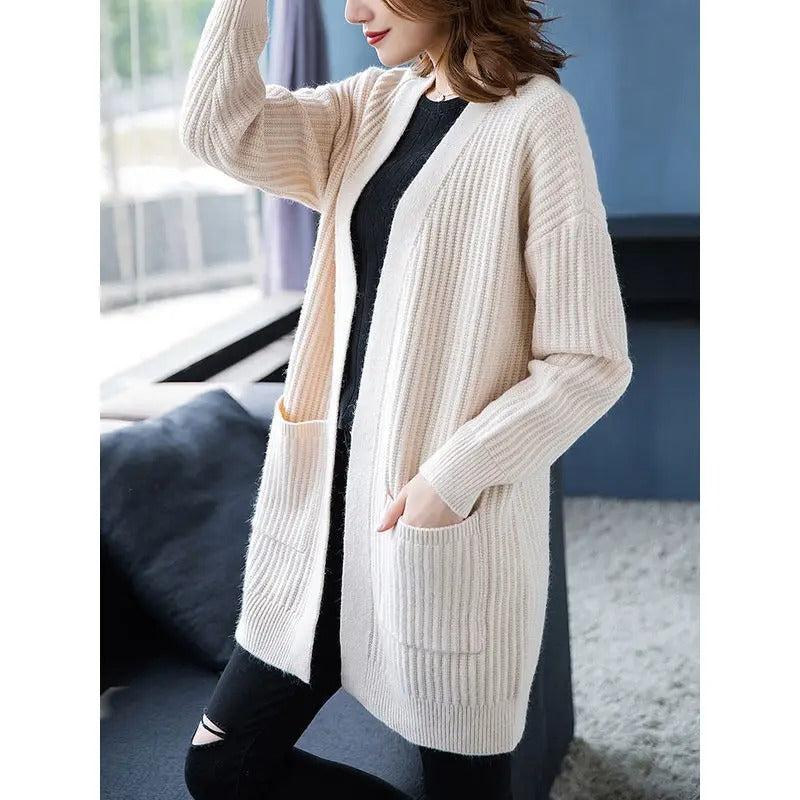 EP | Cardigan en tricot surdimensionné avec poches avant
