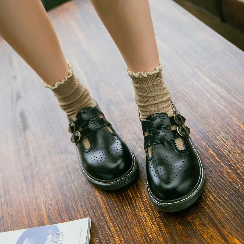 EP | Chaussures Oxford plates de style britannique