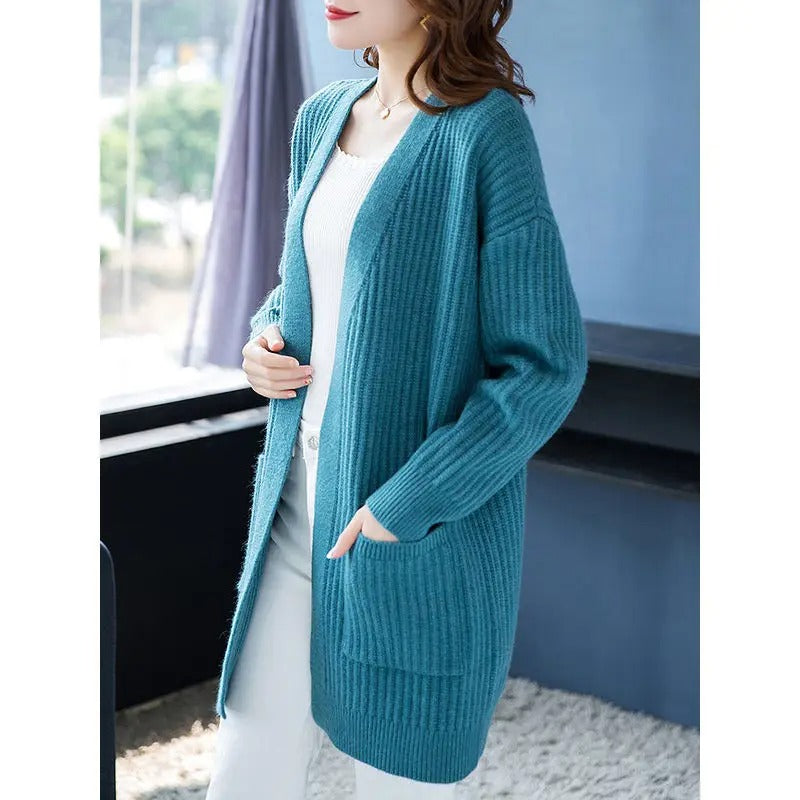 EP | Cardigan en tricot surdimensionné avec poches avant
