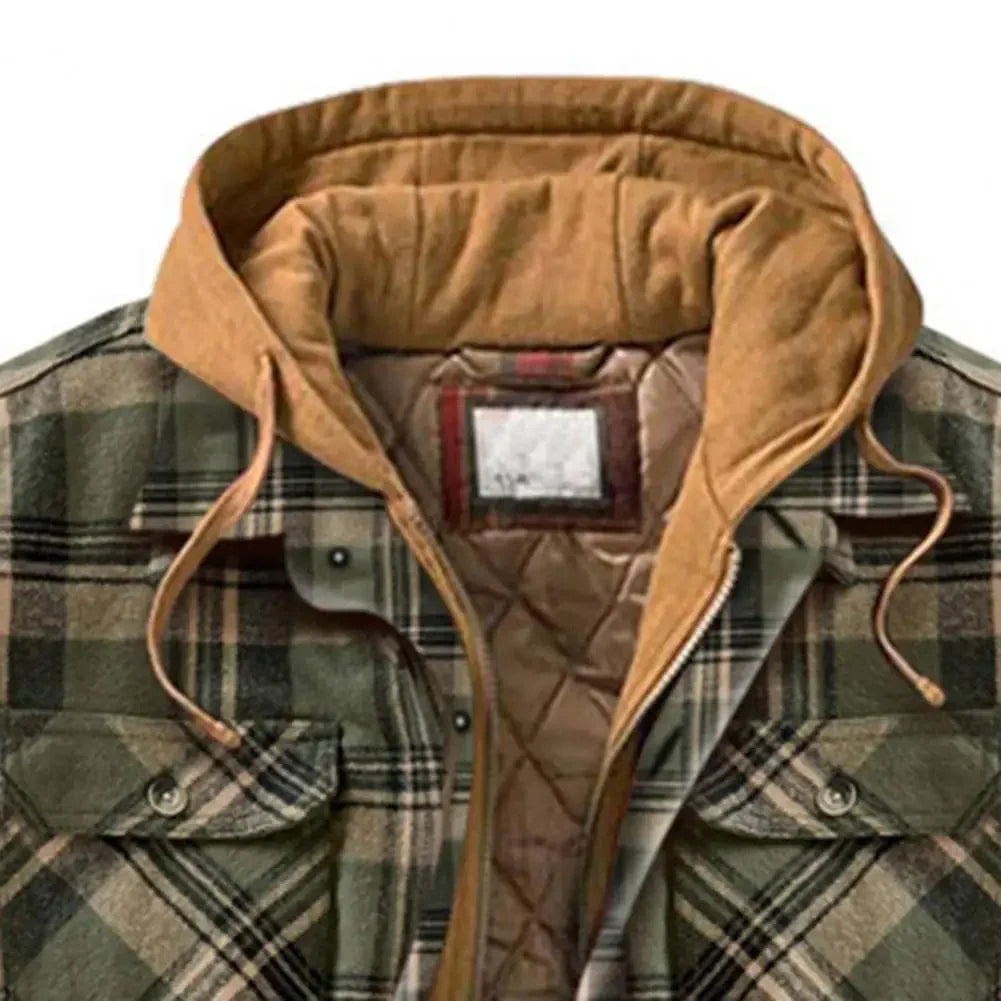 EP | Veste à capuche en flanelle de coton