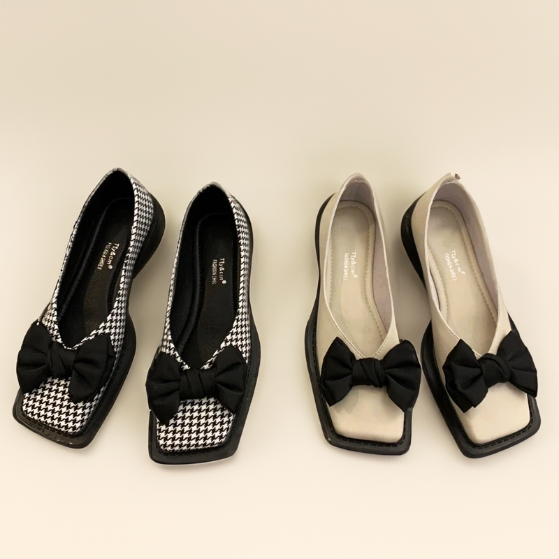 ND | orteil carré bouche plate loafers femmes loafers
