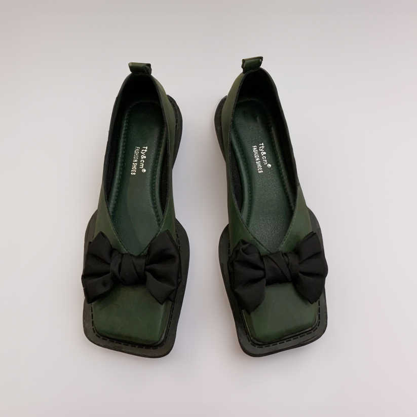 ND | orteil carré bouche plate loafers femmes loafers