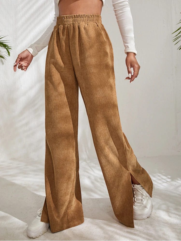 EP | Pantalon en velours côtelé avec braguette latérale