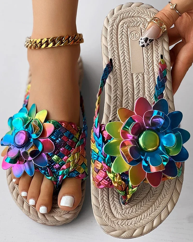 EP | sandales mode avec fleurs