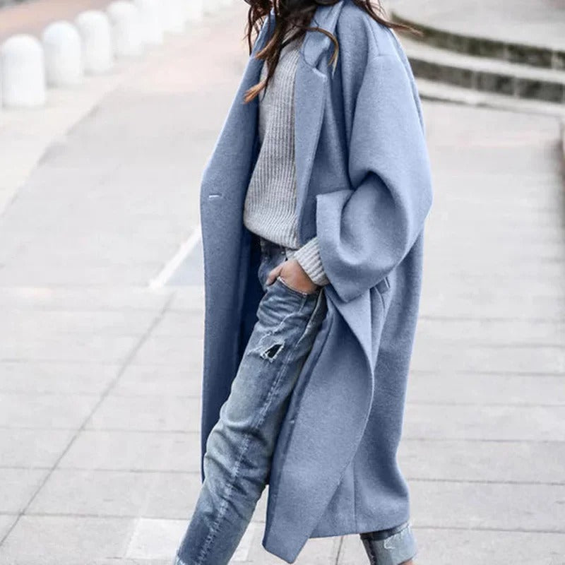 EP | Manteau élégant à revers surdimensionné