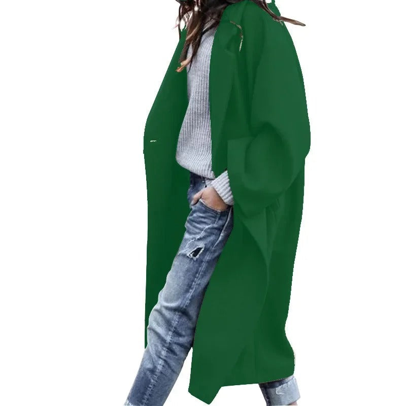 EP | Manteau élégant à revers surdimensionné