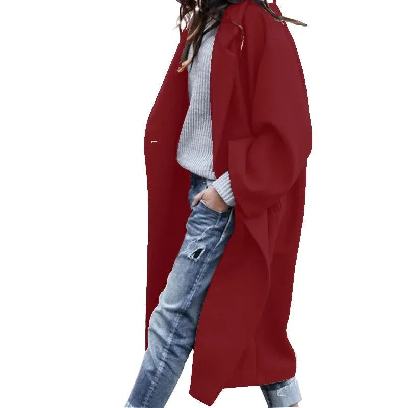 EP | Manteau élégant à revers surdimensionné