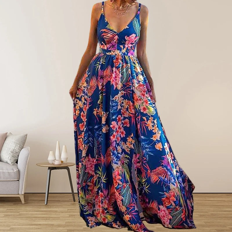 EP | Robe imprimée avec décolleté en V