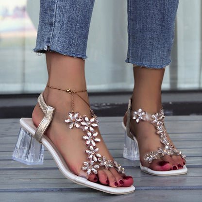 EP | talons floraux en strass