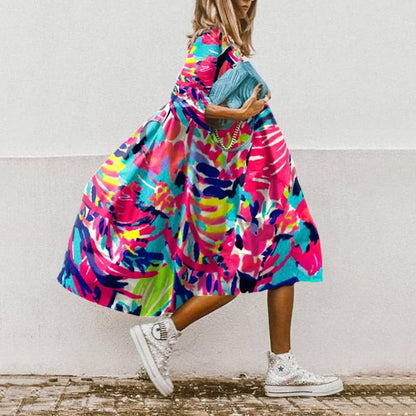 ND | Robe midi imprimée en ligne A