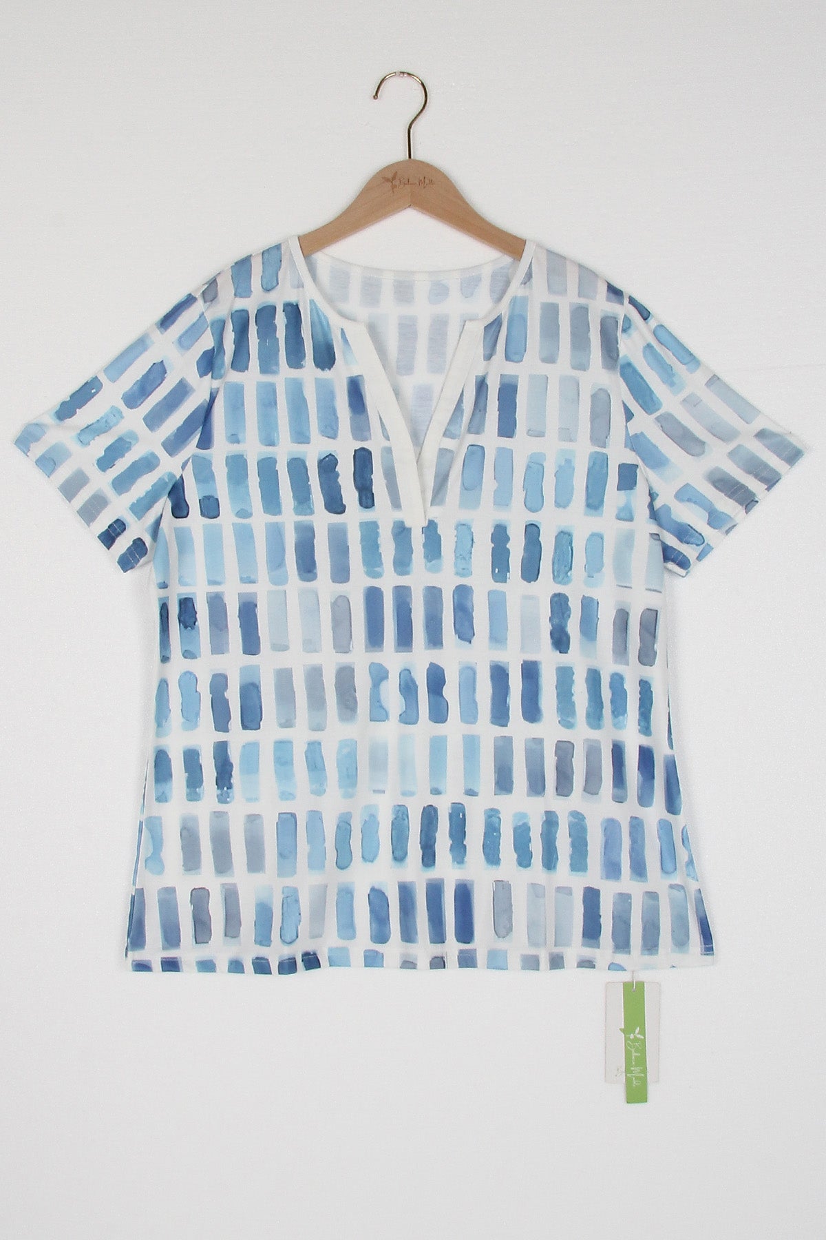 ND | motif bleu manches courtes