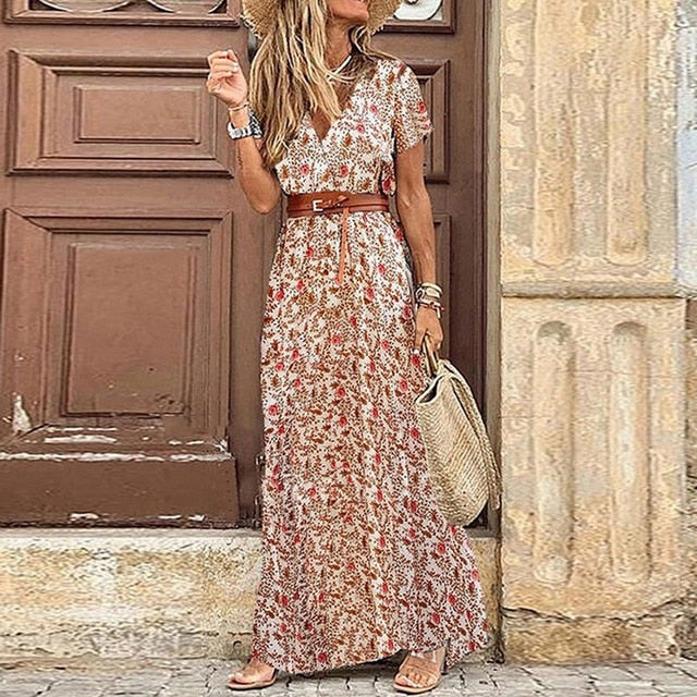 ND | Maxi-robe boho avec fente