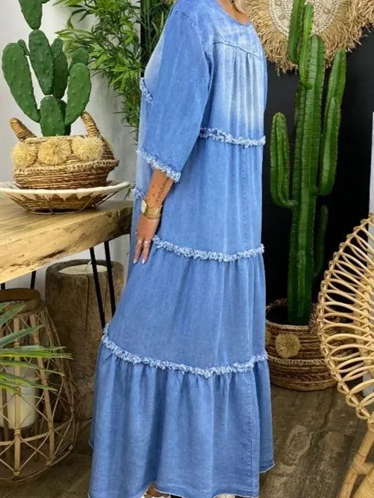 ND | Maxi-robe avec col en V