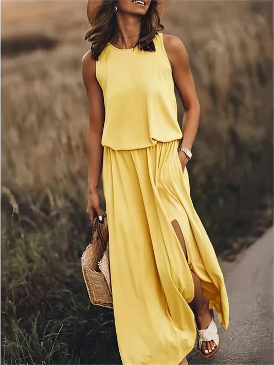 EP | robe maxi unie pour femmes