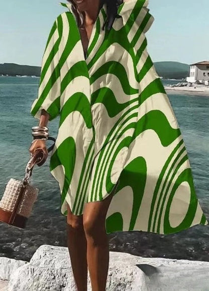 ND | Emma - Robe urbaine à coupe normale, col chemise et manches longues