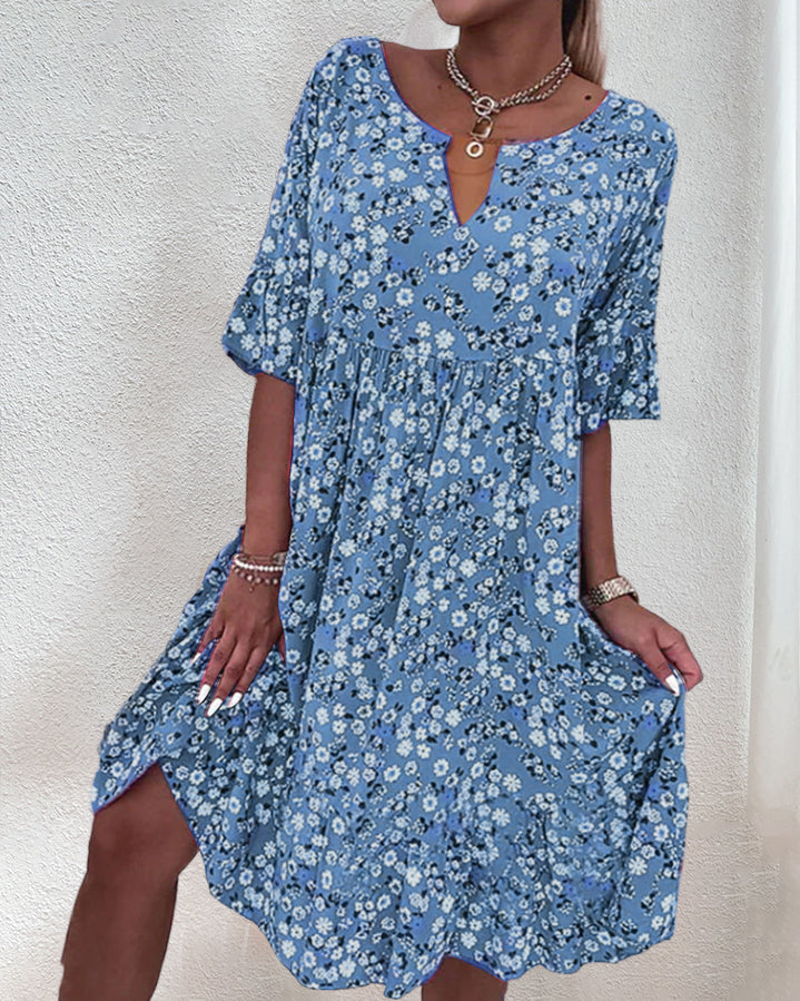 EP | Robe midi avec motif floral