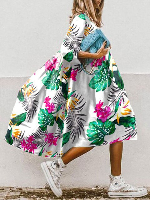 ND | Robe midi imprimée en ligne A