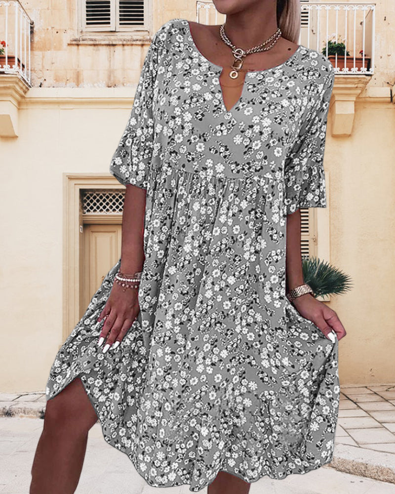 EP | Robe midi avec motif floral