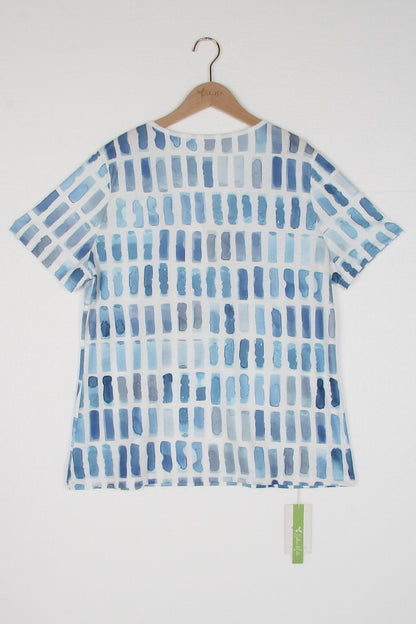 ND | motif bleu manches courtes