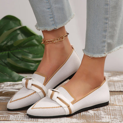ND | mode orteil pointu chaussures plates arc