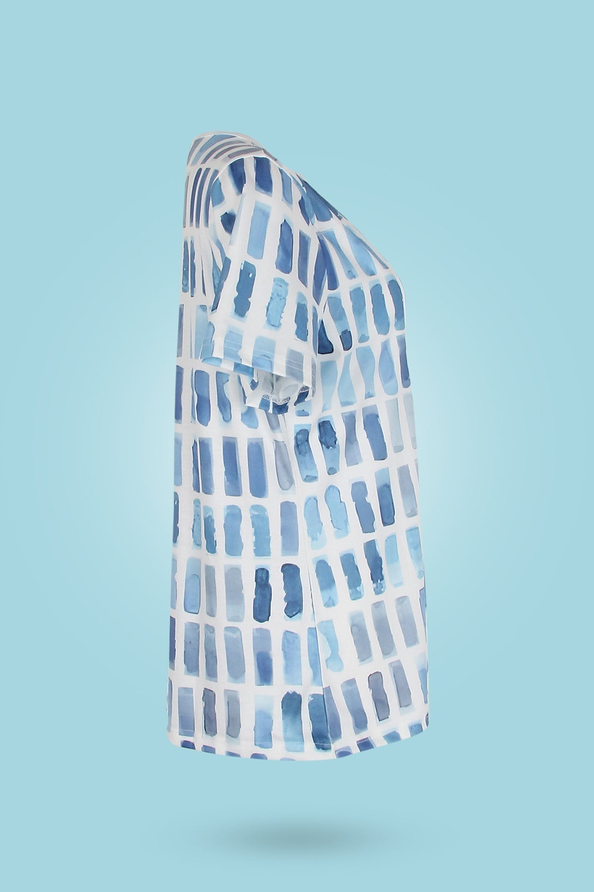 ND | motif bleu manches courtes