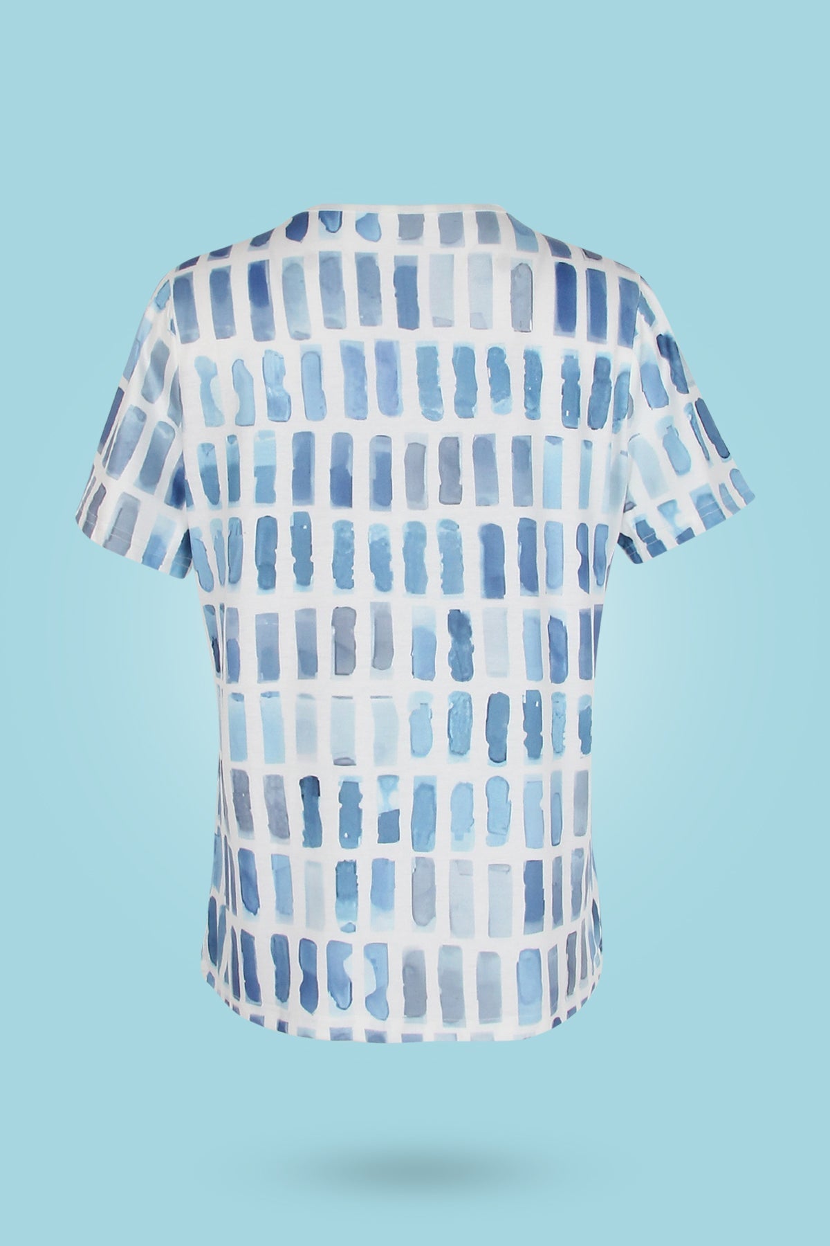 ND | motif bleu manches courtes
