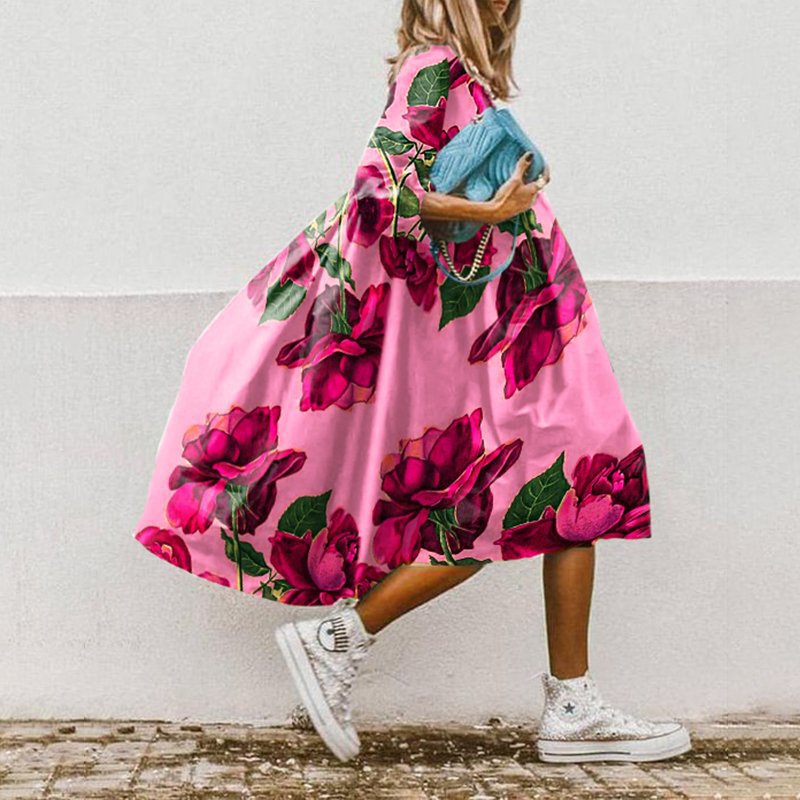 ND | Robe midi imprimée en ligne A