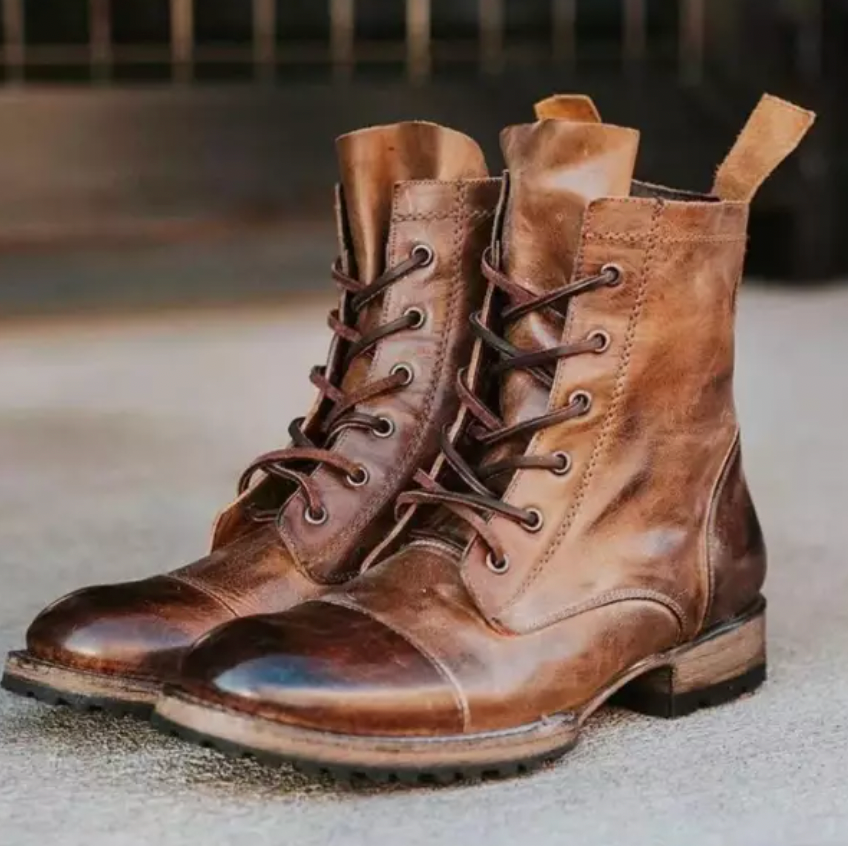 ND | Bottes à lacets classiques et robustes en cuir vintage