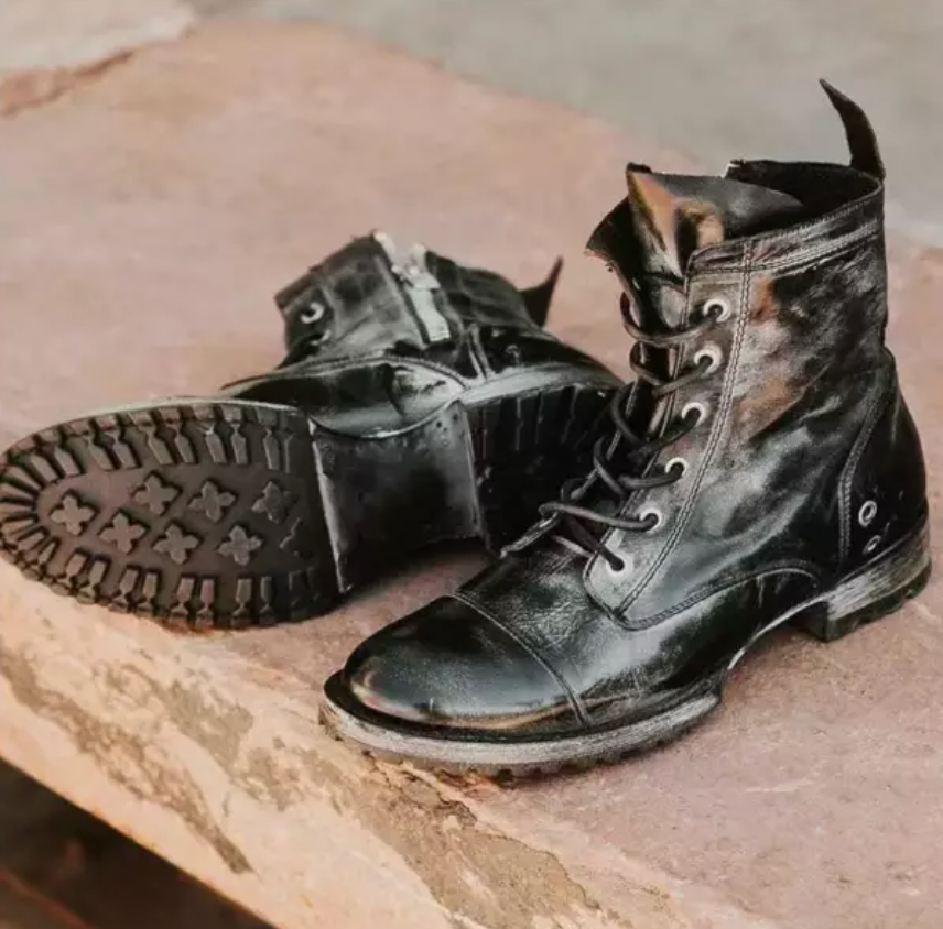 ND | Bottes à lacets classiques et robustes en cuir vintage