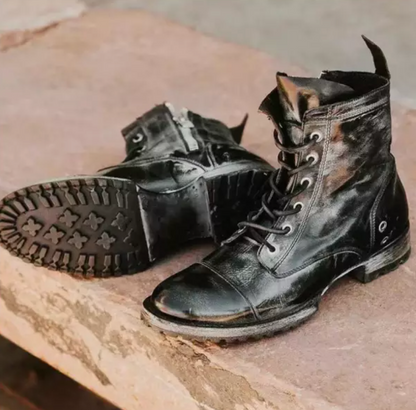 ND | Bottes à lacets classiques et robustes en cuir vintage