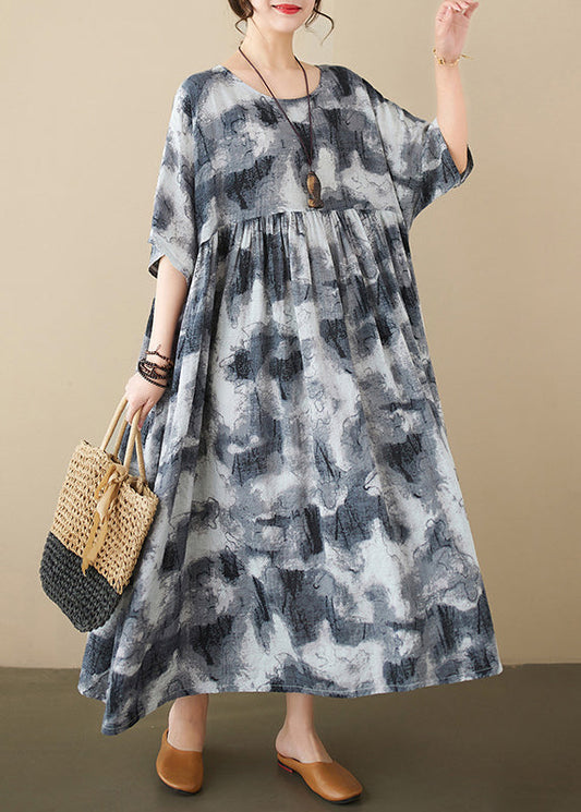 EP | Classy Noir Imprimé Patchwork Confortables robes maxi été