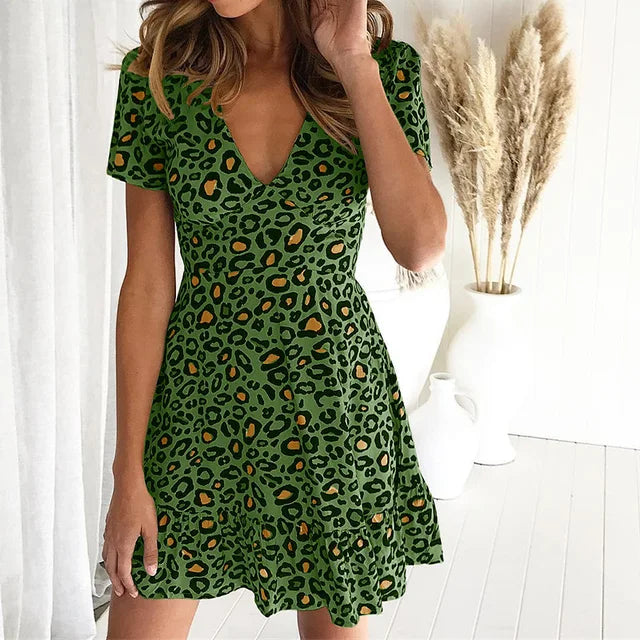 ND | Robe chic avec motif léopard