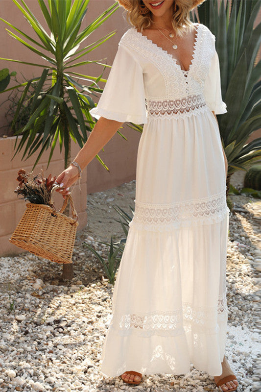 EP | Couture Broderie Bohème Maxi Robe
