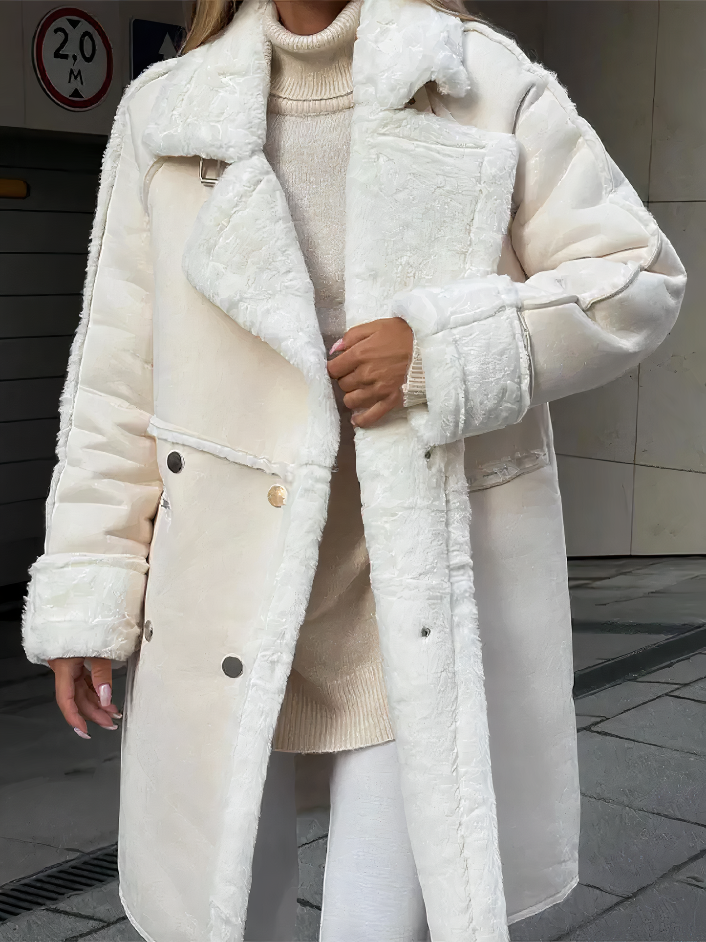 ND | Manteau d'hiver luxueux doublé de fausse fourrure