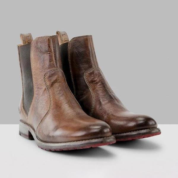 ND | Bottines pour femmes en cuir style vintage